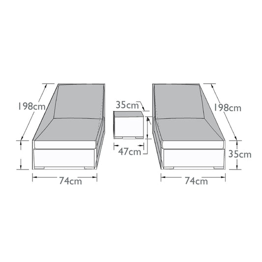 Sun Lounger Set Outdoor Cover