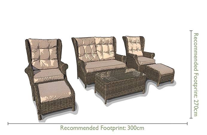 Winchester High Back Sofa Set