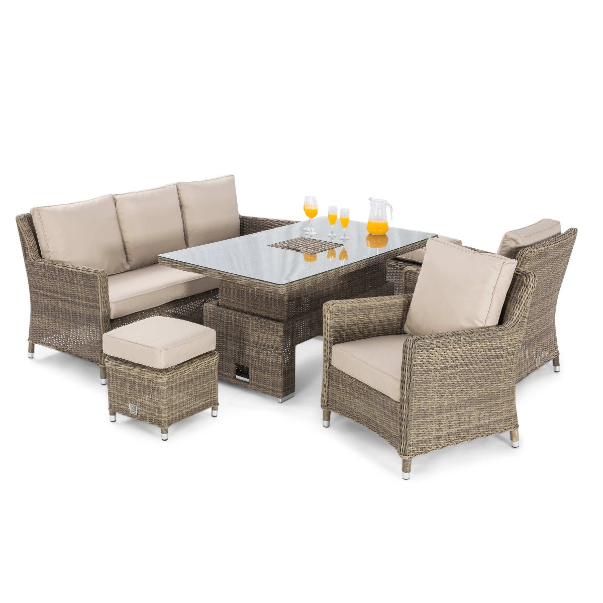 Winchester Sofa Dining Set with Rising Table & Ice Bucket