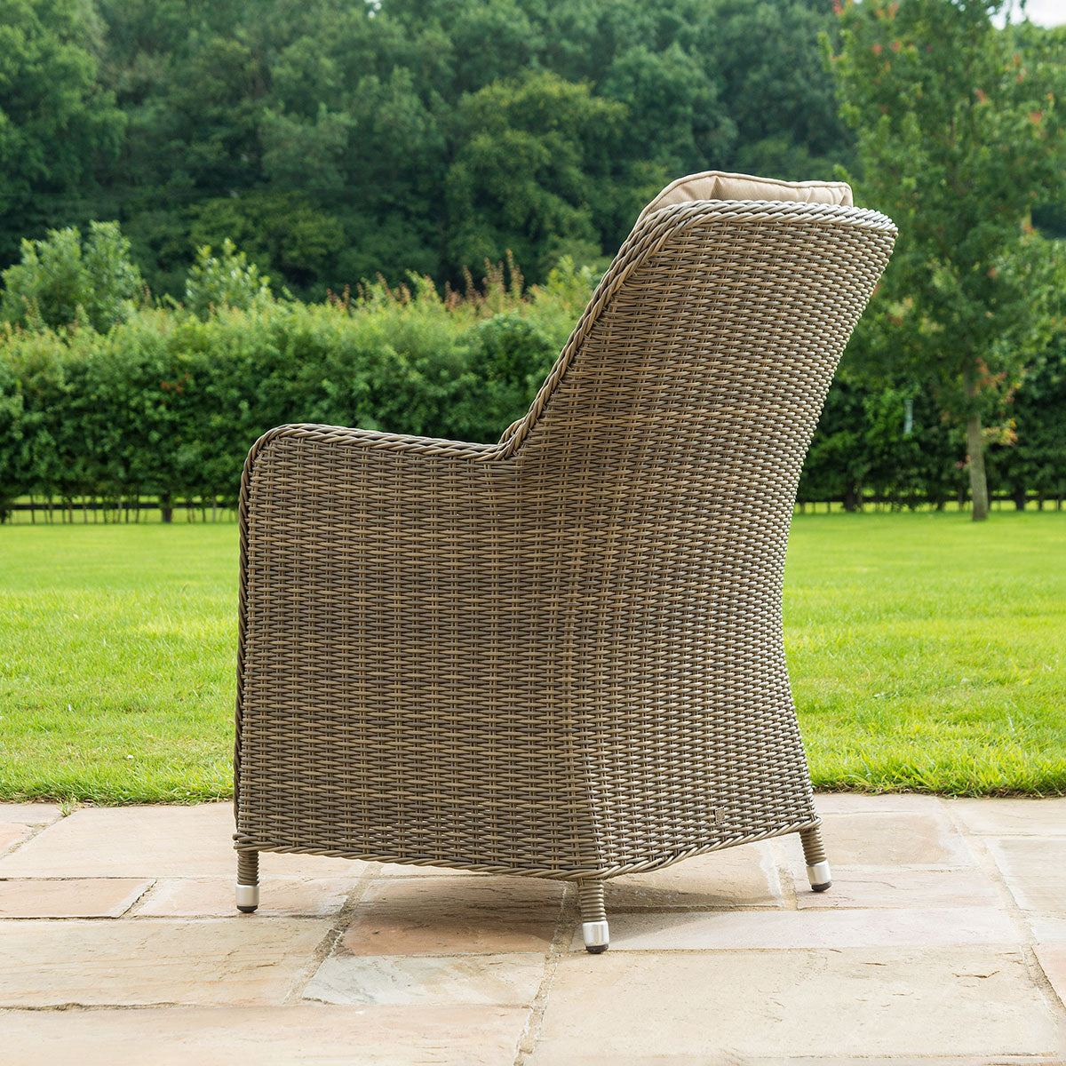 Winchester 6 Seat Oval Rattan Dining Set with Venice Chairs, Ice Bucket & Lazy Susan